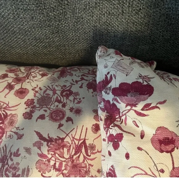Gucci 18” Floral Throw Pillows Set of 3